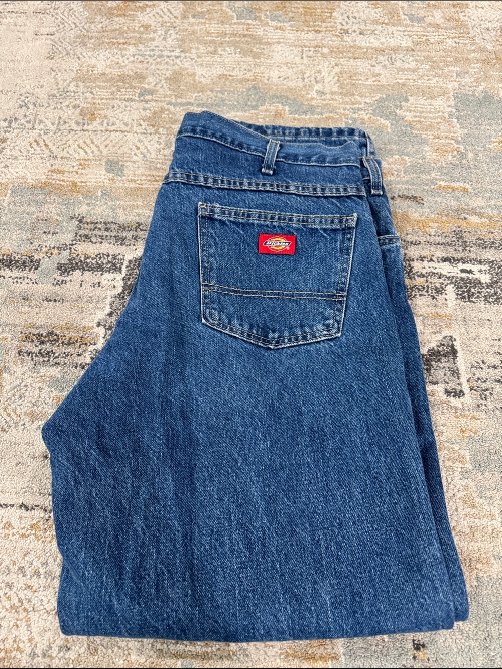 Dickies Men's Blue Denim Jeans - Straight Fit Vintage 36x30 - Picture 5 of 6